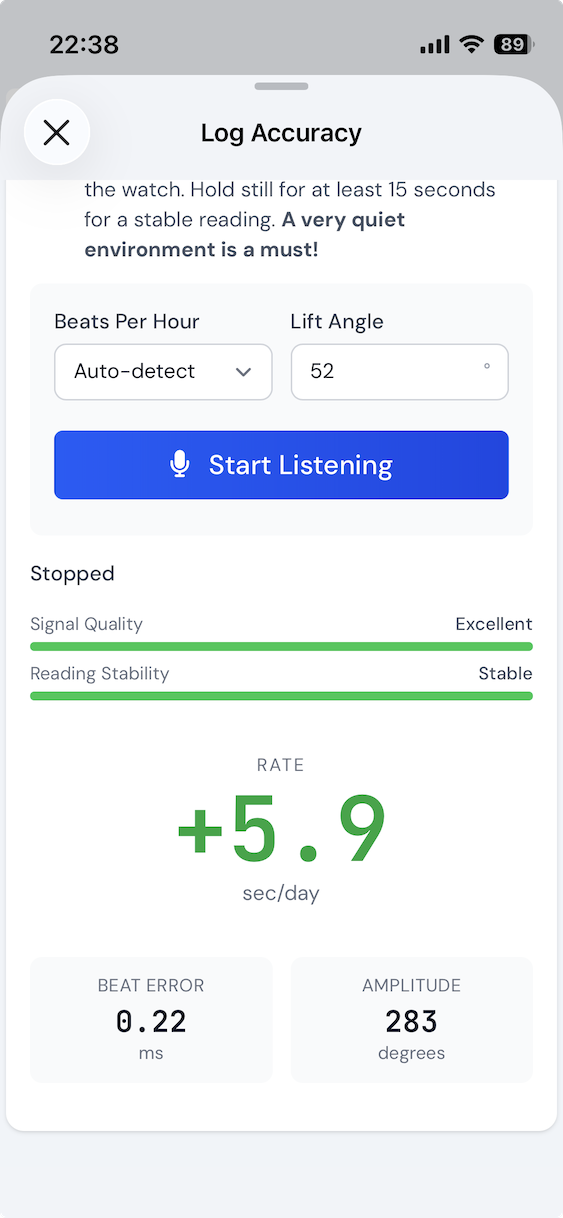 Built-in Timegrapher